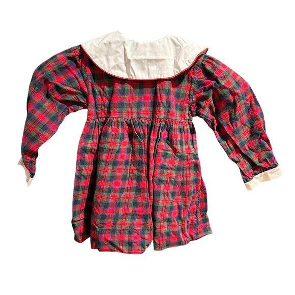 Vintage Alexis Dress Plaid Embroidery 100% Cotton Made in USA Size 24mo 29-32lbs - Picture 2 of 6